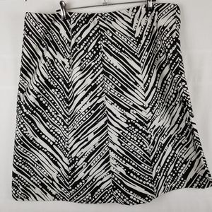 The Limited A-line black/white skirt in size 12